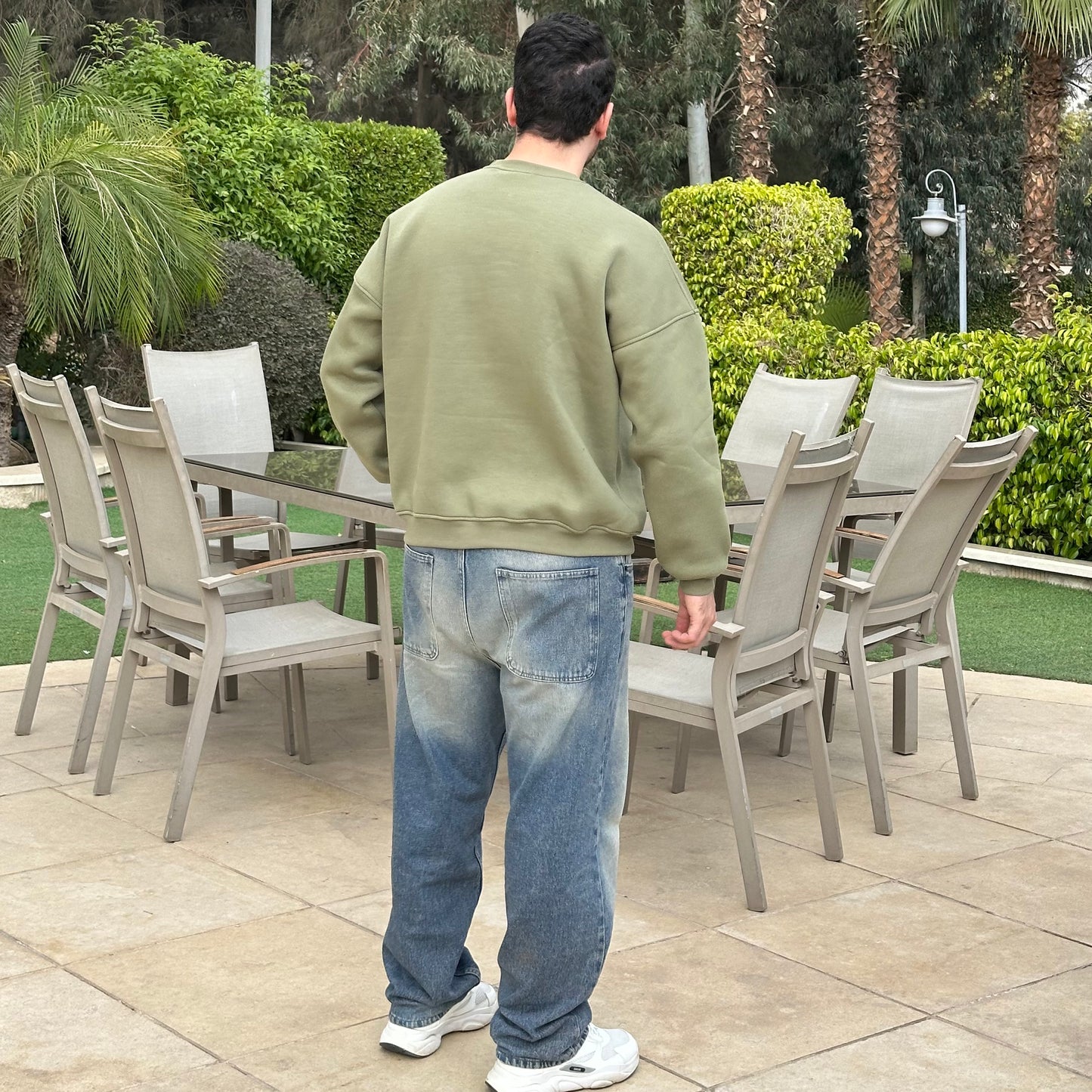 Unisex Olive Crew Neck Sweater