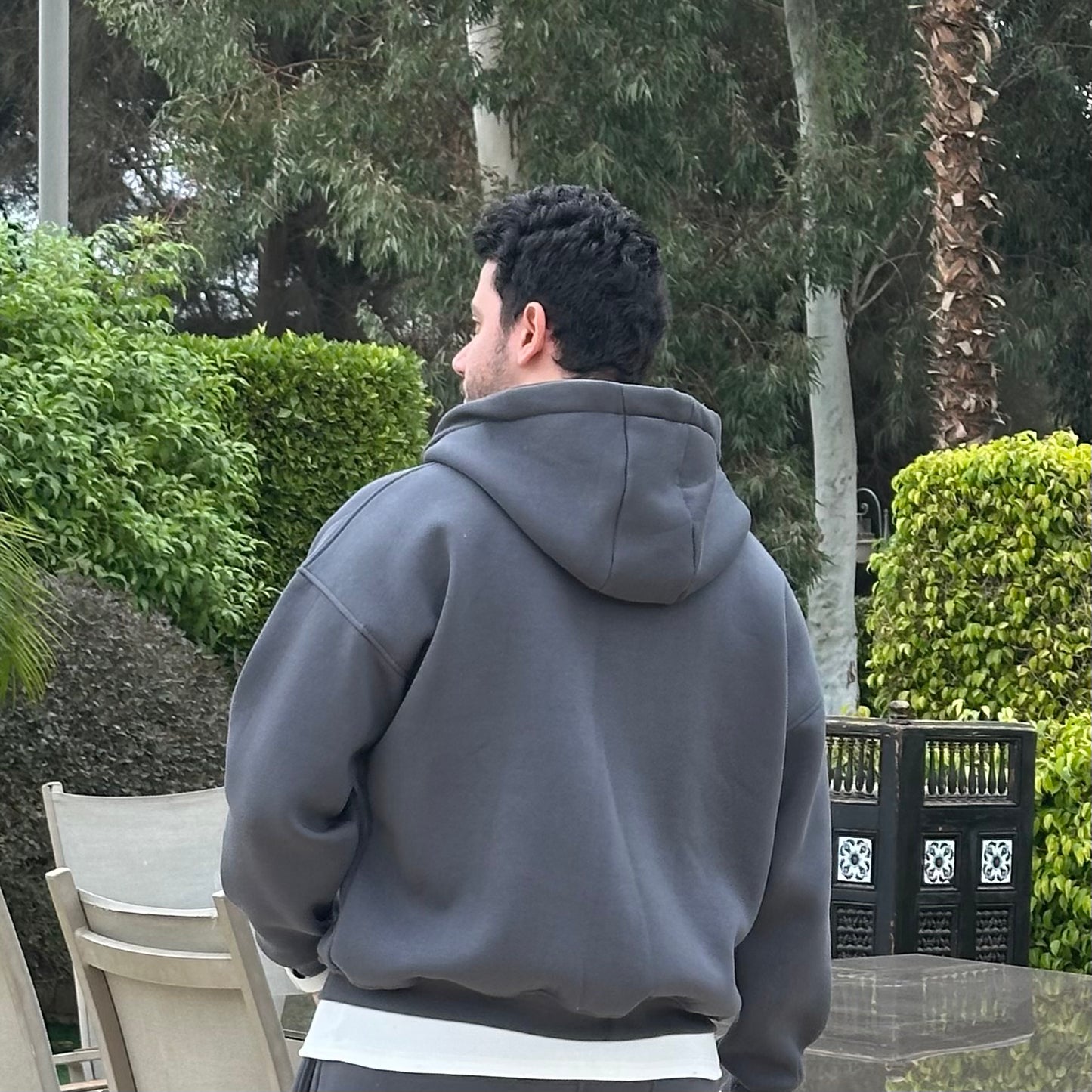 Unisex Gray Zip Hoodie