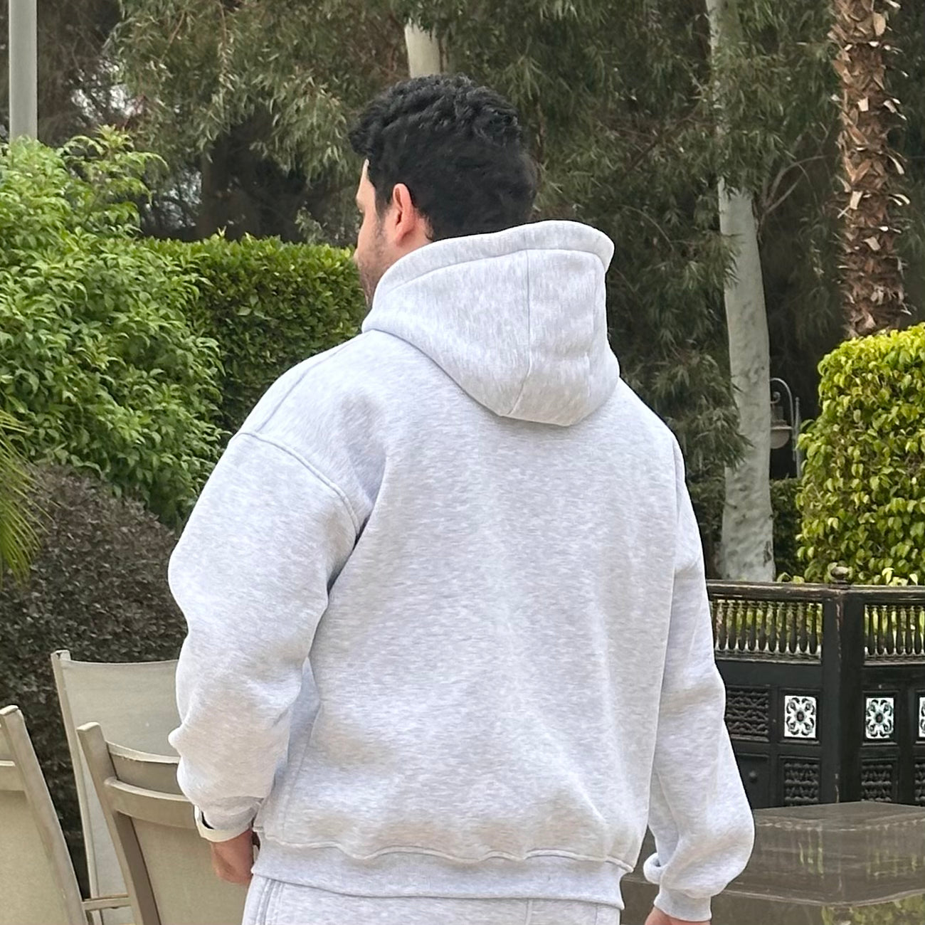 Unisex Silver Zip Hoodie