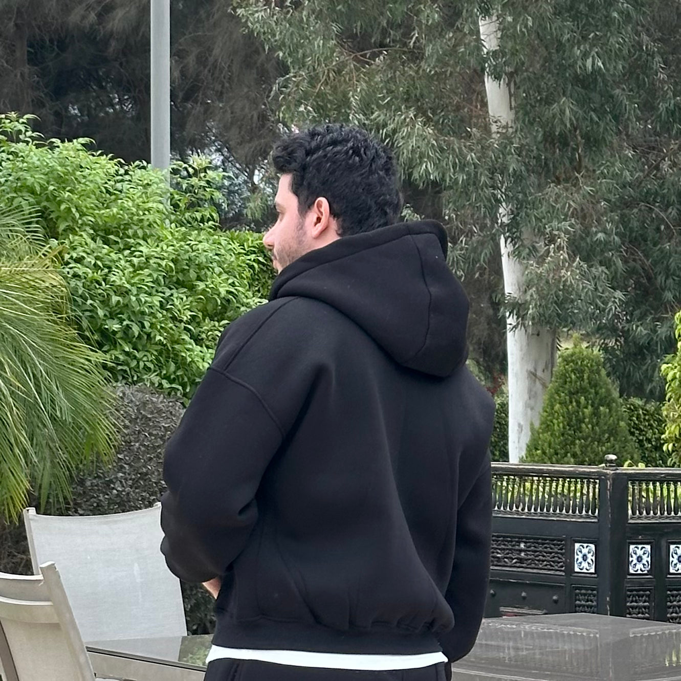 Unisex Black Zip Hoodie