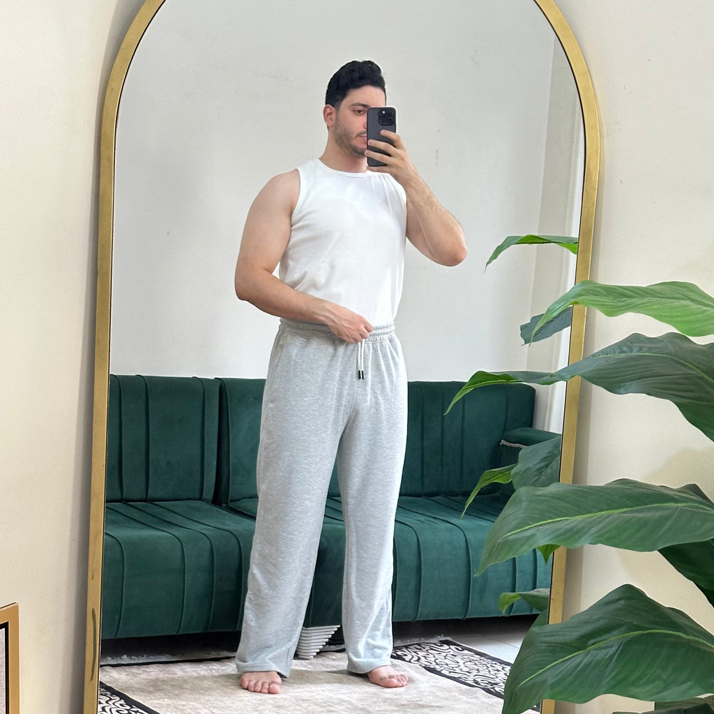 SILVER OVERSIZED SWEATPANTS