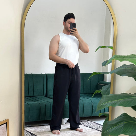 BLACK OVERSIZED SWEATPANTS
