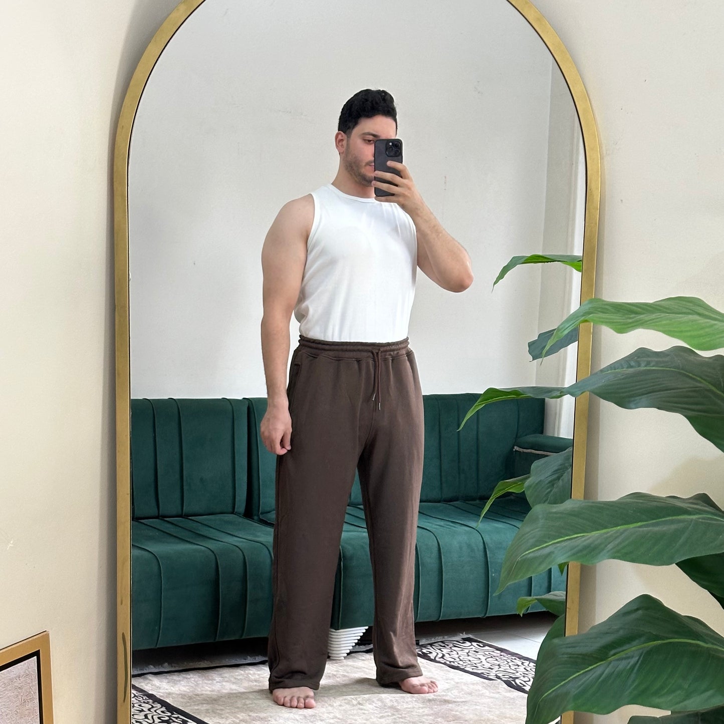 BROWN OVERSIZED SWEATPANTS