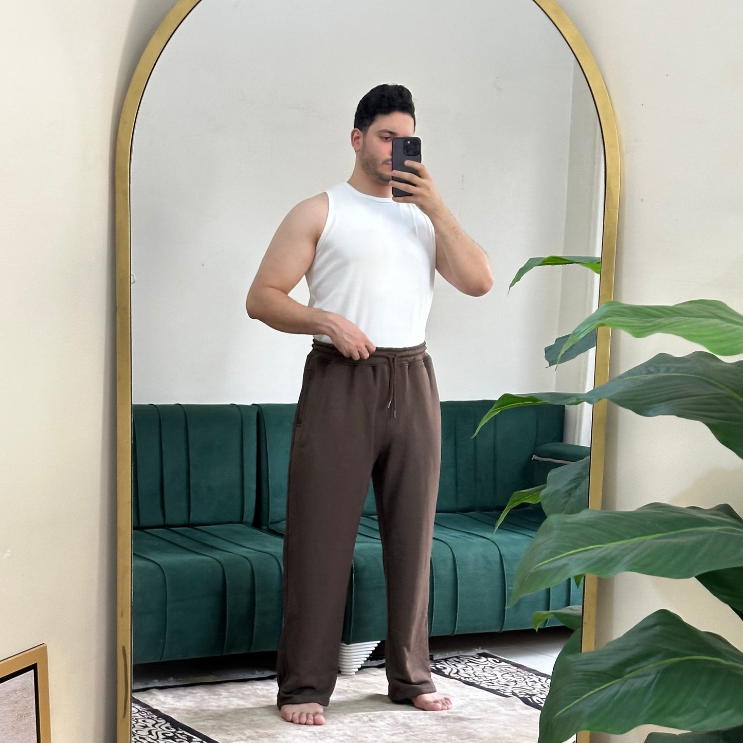 BROWN OVERSIZED SWEATPANTS
