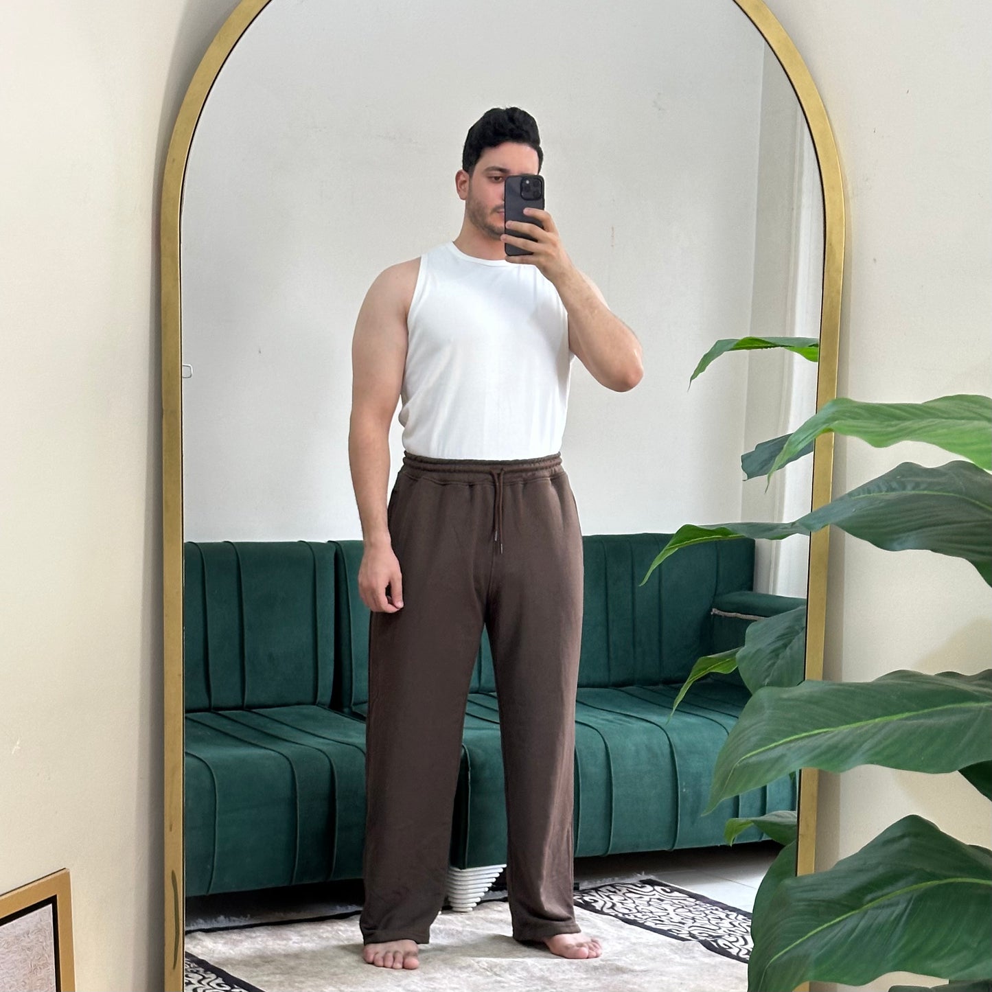 BROWN OVERSIZED SWEATPANTS