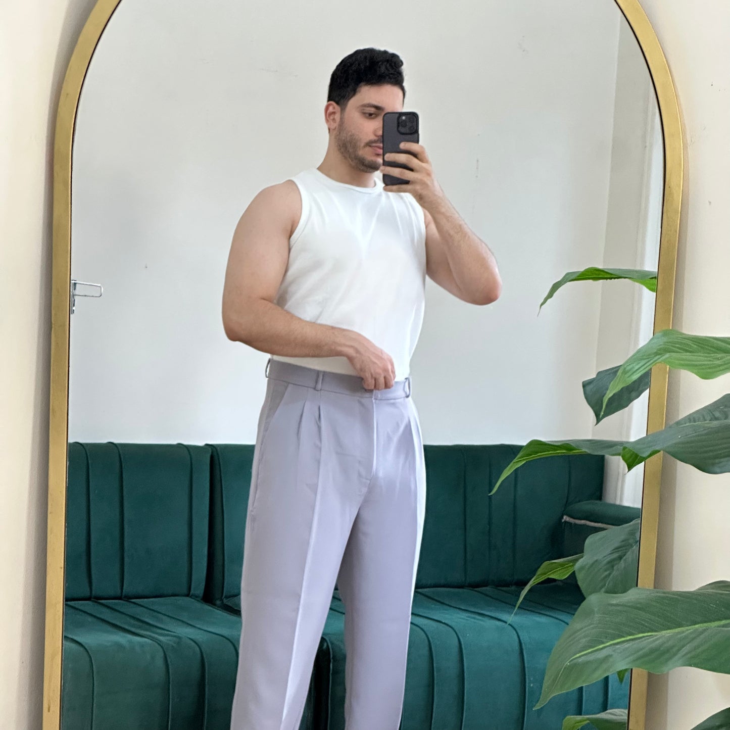 SILVER FORMAL WIDE LEG