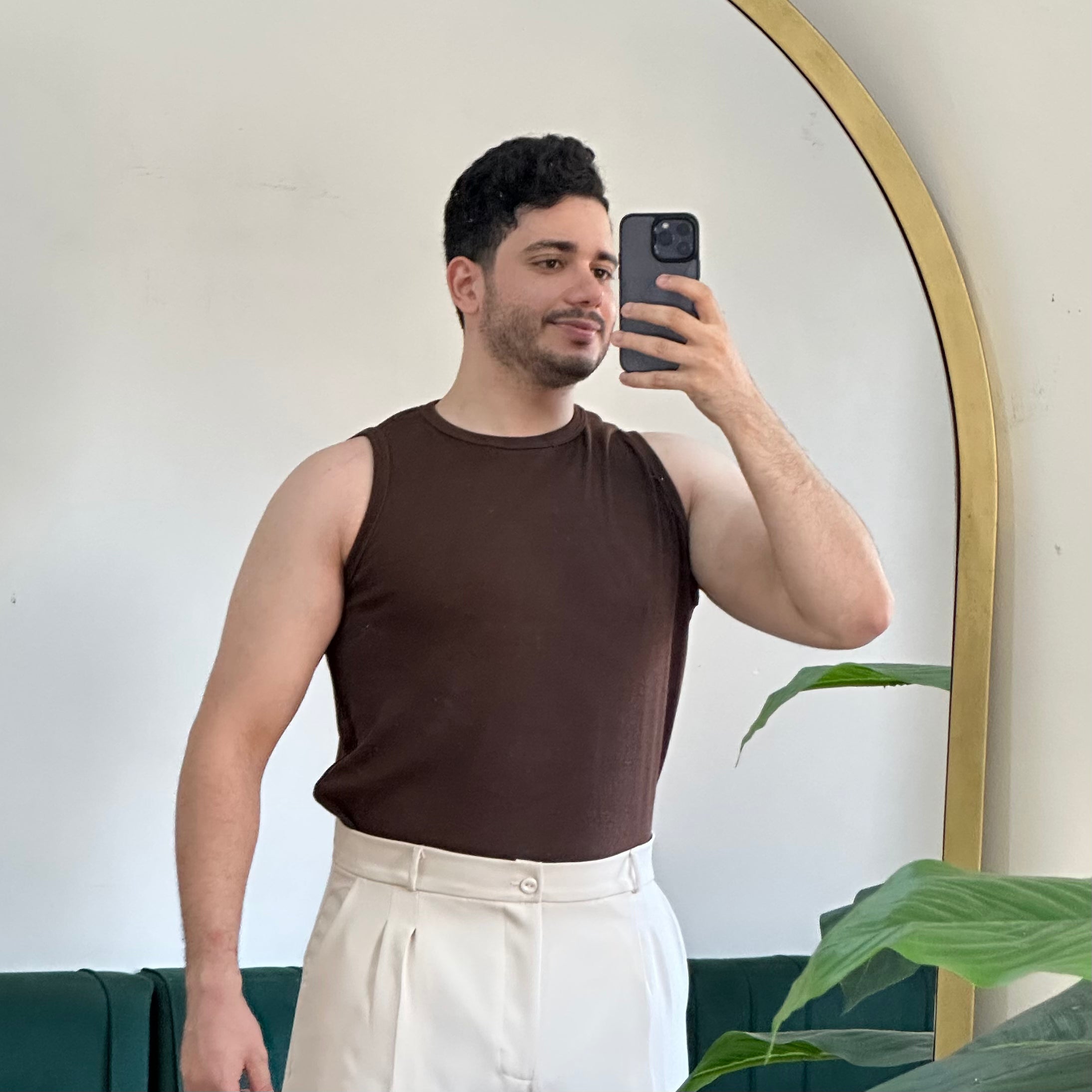 BROWN TANK TOP