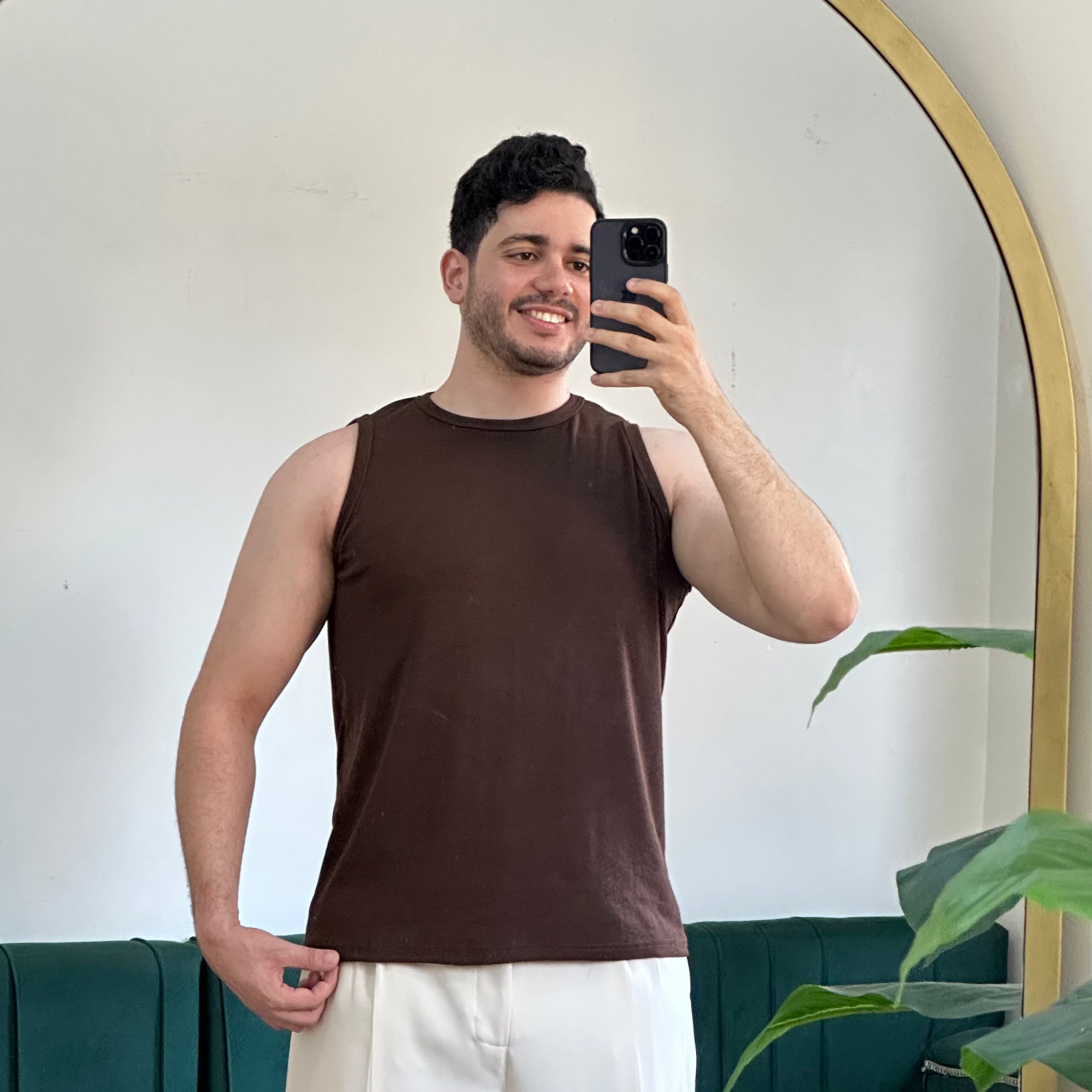 BROWN TANK TOP