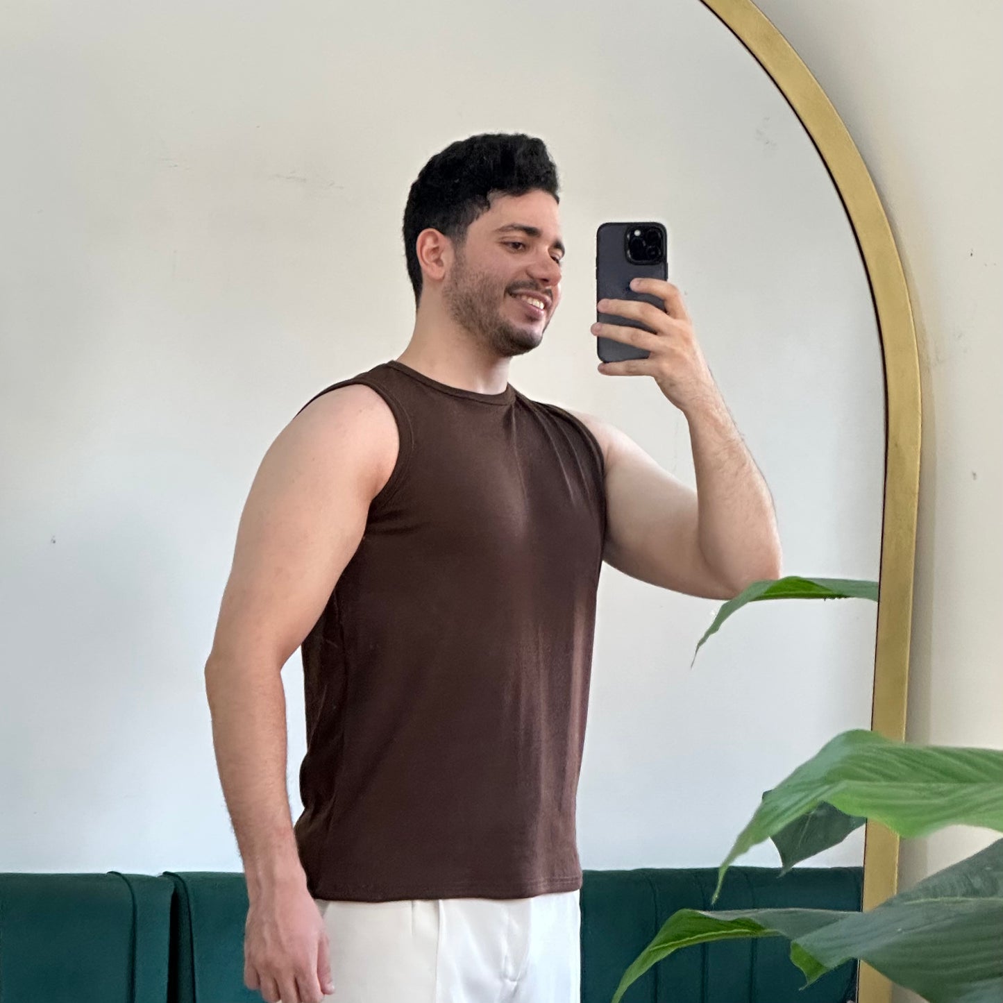 BROWN TANK TOP