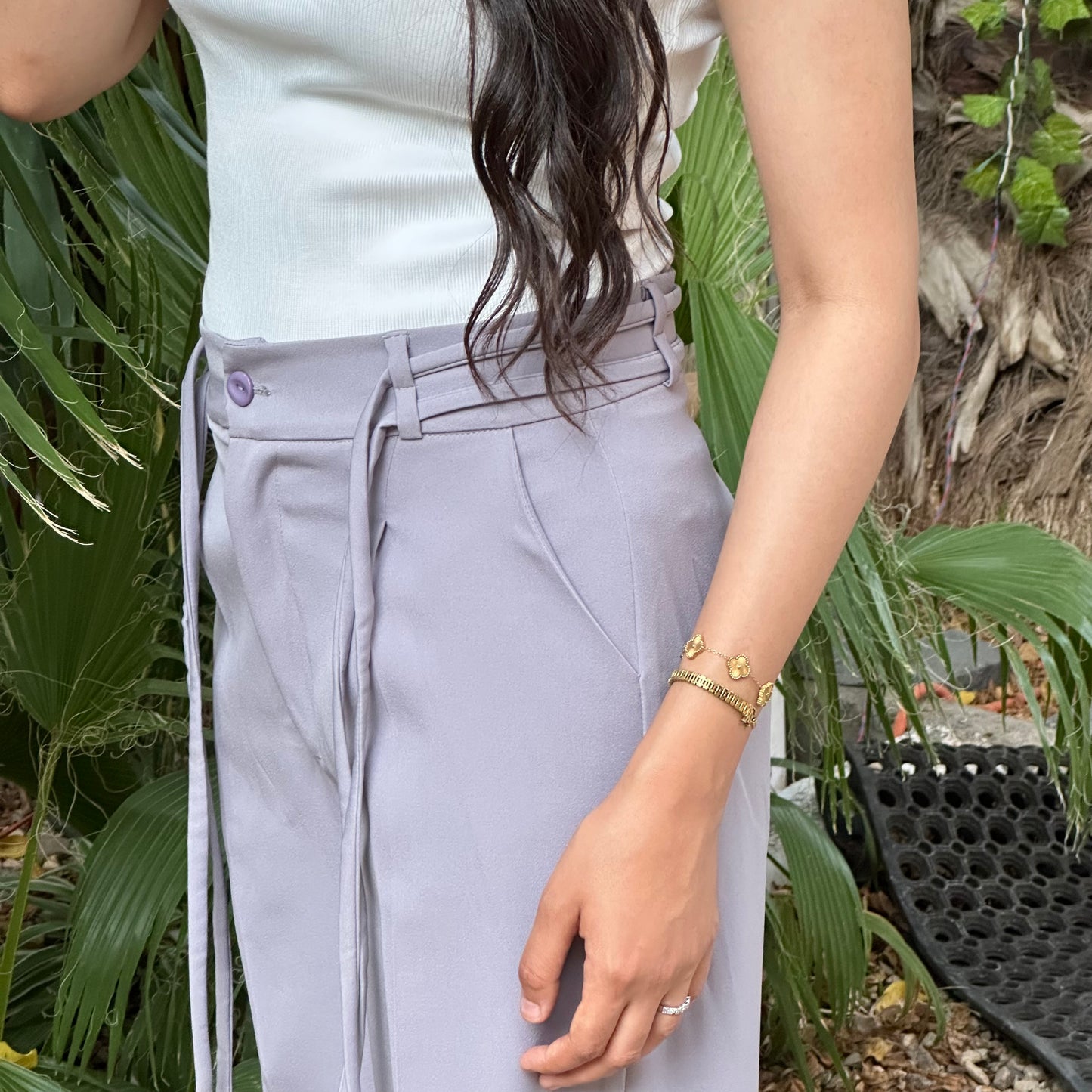 SILVER FORMAL WIDE LEG