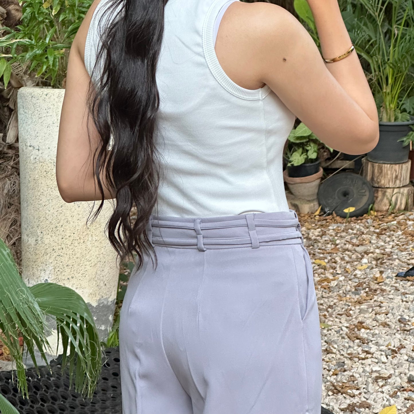 SILVER FORMAL WIDE LEG