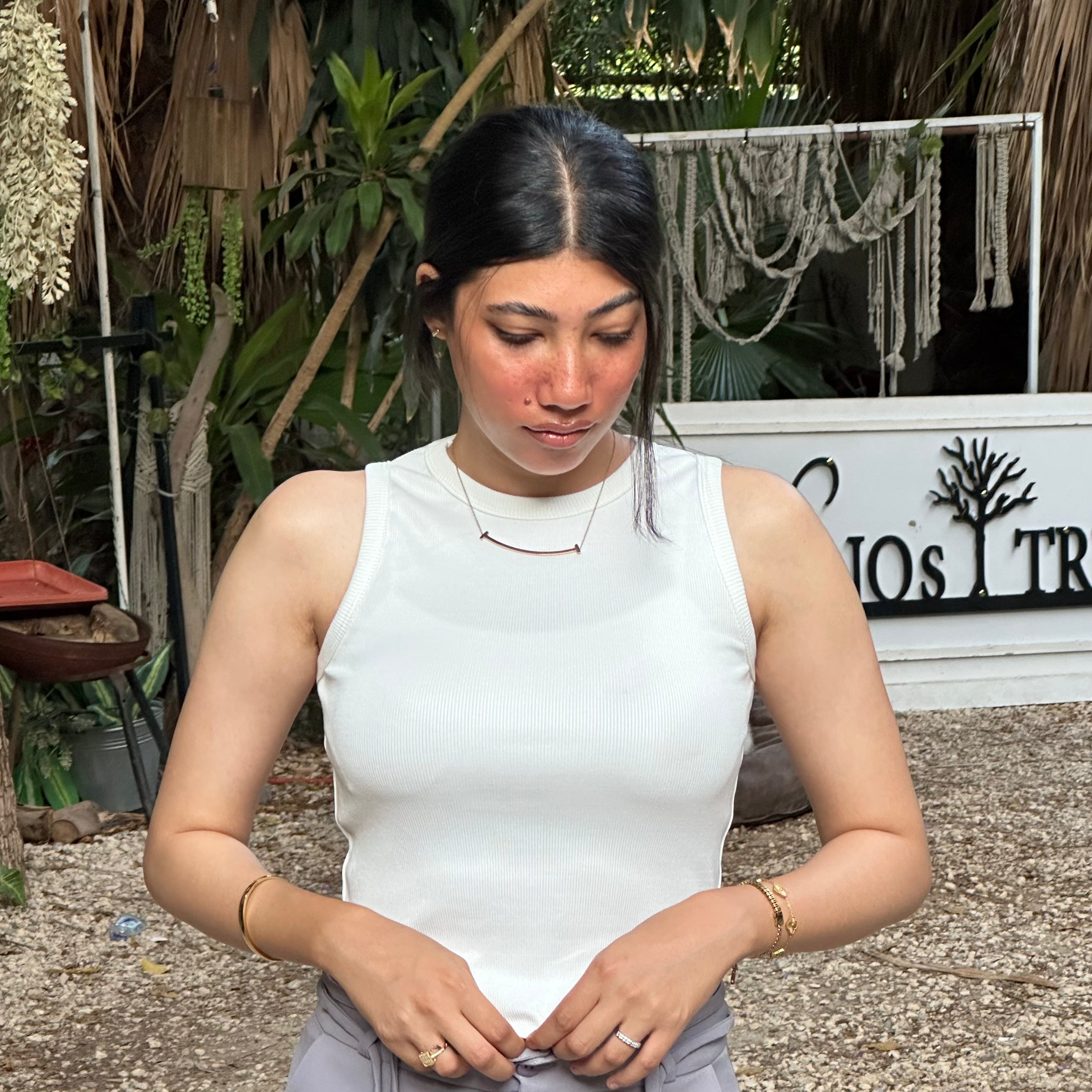 WHITE TANK TOP