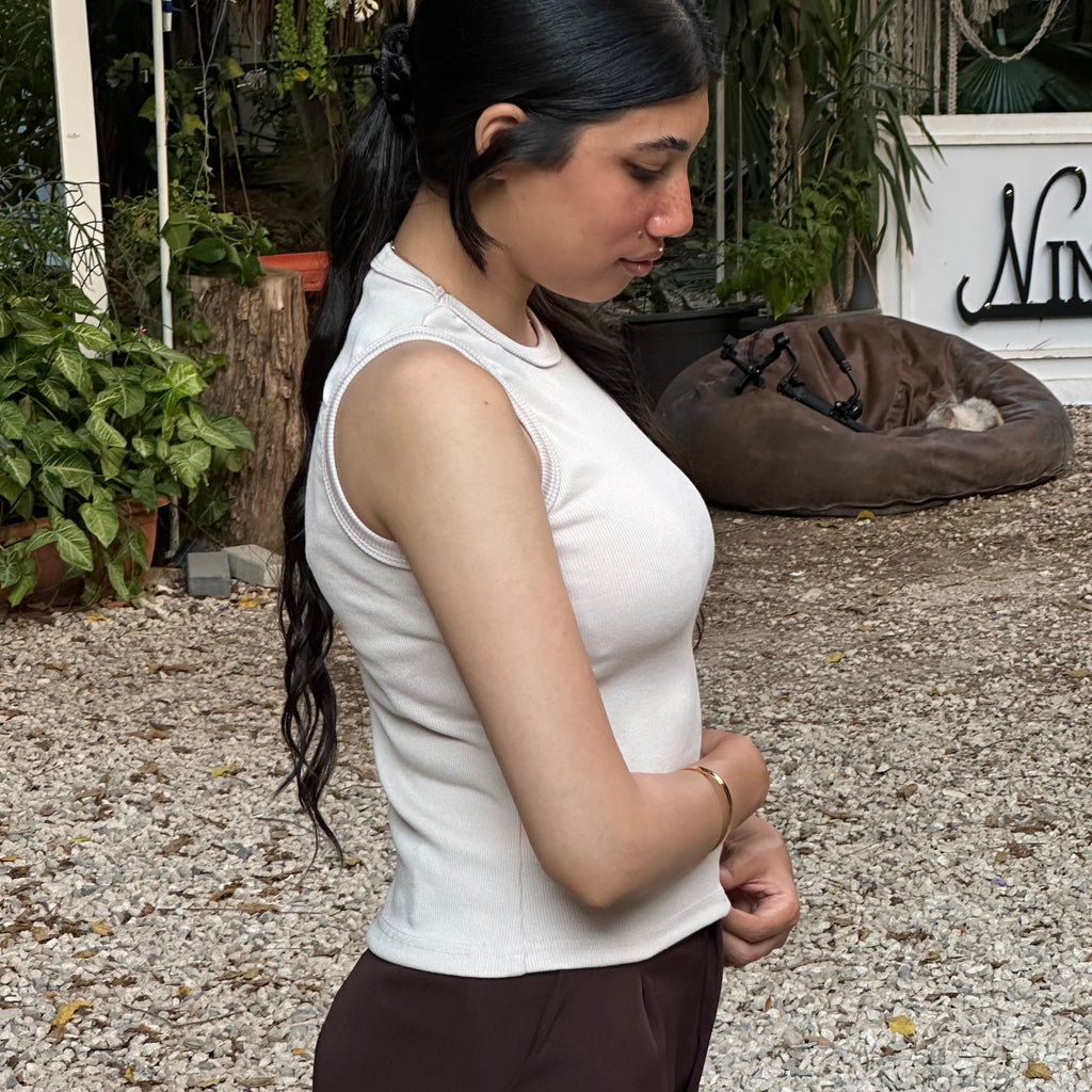 BEIGE TANK TOP