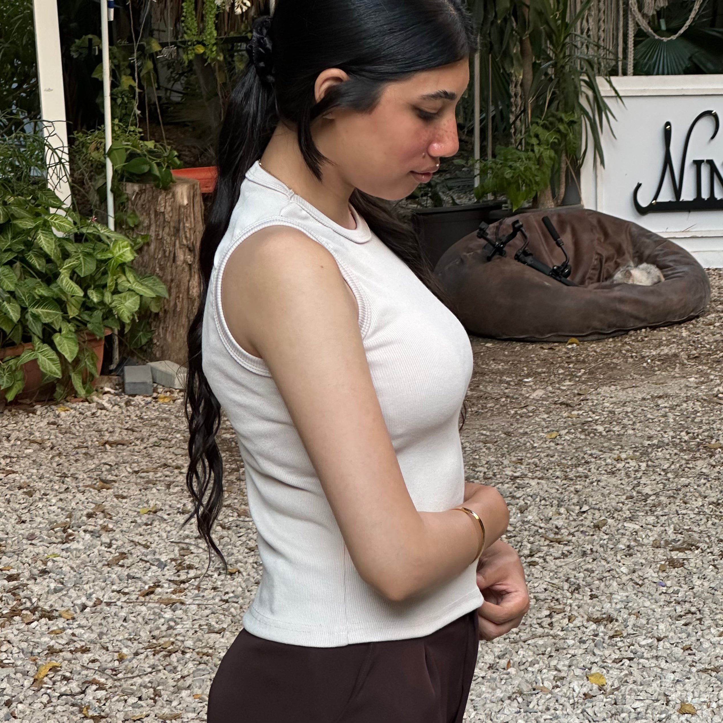 BEIGE TANK TOP