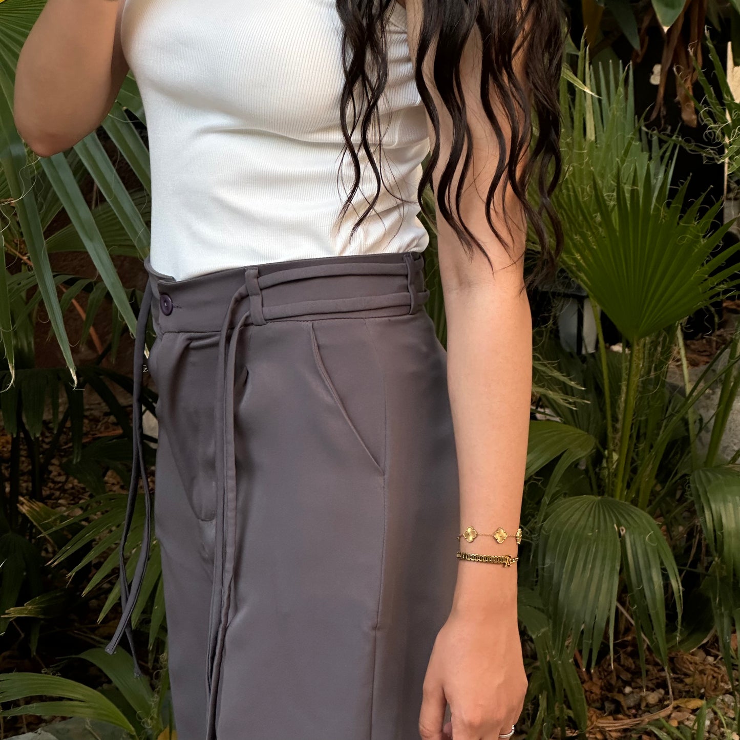 GRAY FORMAL WIDE LEG