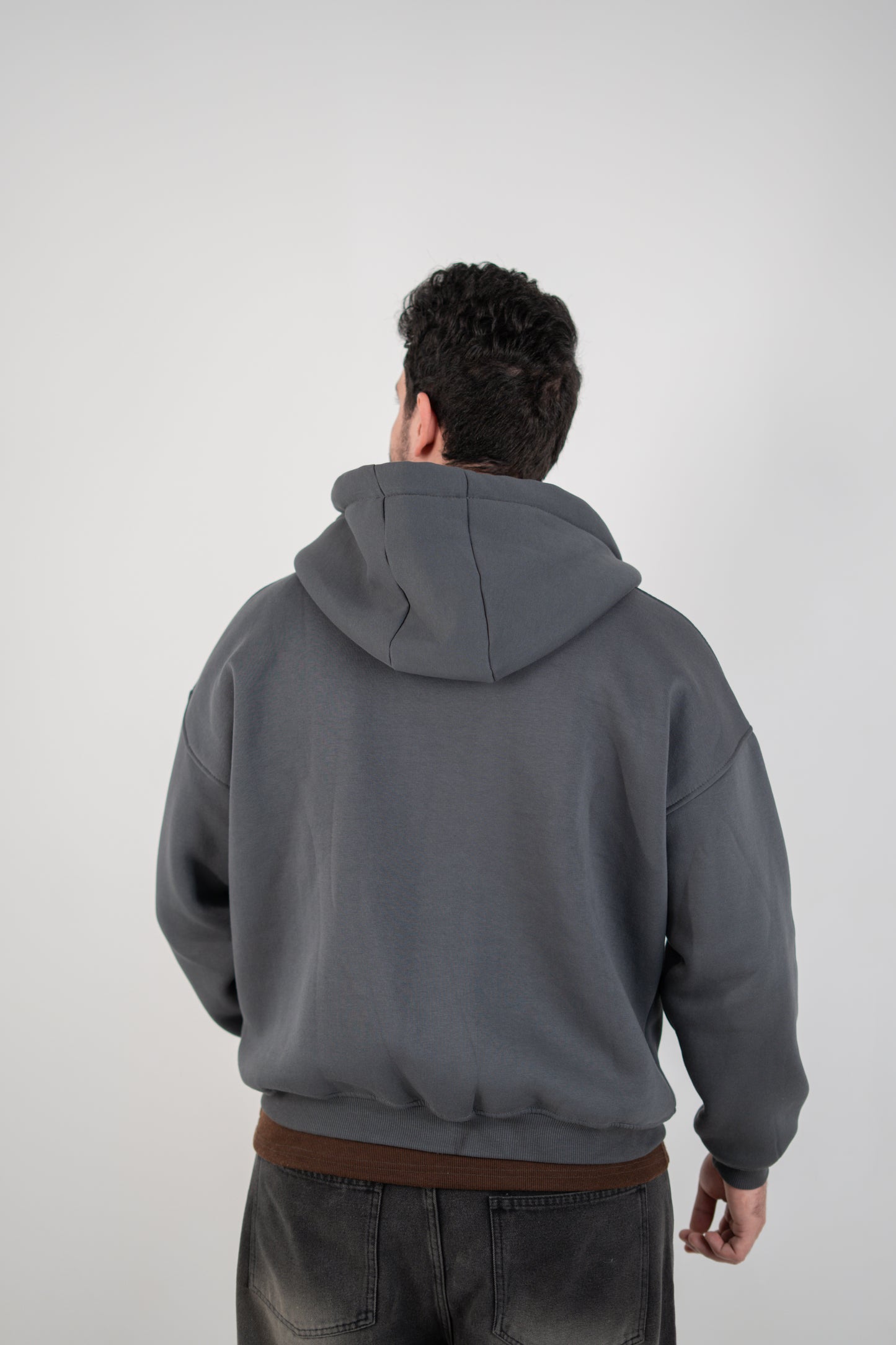 Unisex Gray Zip Hoodie