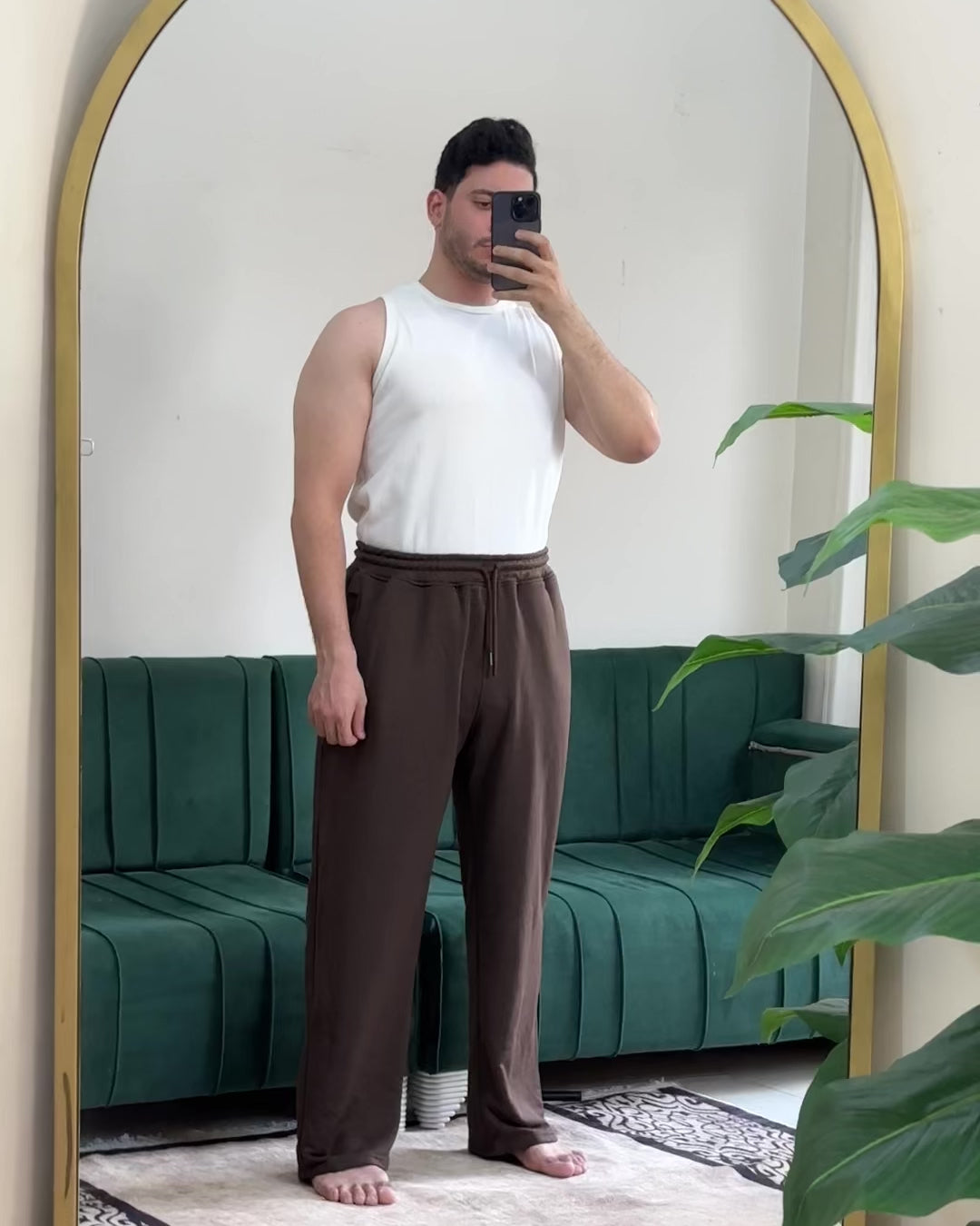 BROWN OVERSIZED SWEATPANTS