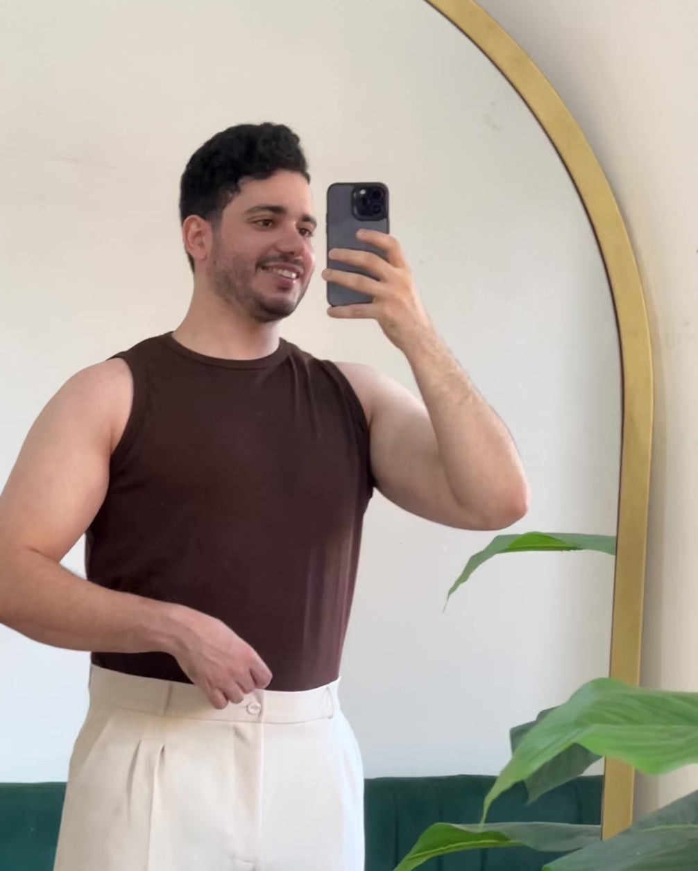 BROWN TANK TOP